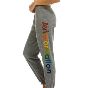 Aviator Nation Gray Sweatpants with Logo size Small / NWT